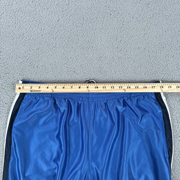 Vintage Reebok Dazzle Basketball Shorts Men 2XL Blue Black White Shiny Silky Y2K - Picture 3 of 16